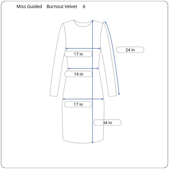 Missguided NEW Devore V-Neck Tea Dress 6 Velvet Burnout Whimsygoth Fairy Grunge - Picture 9 of 9